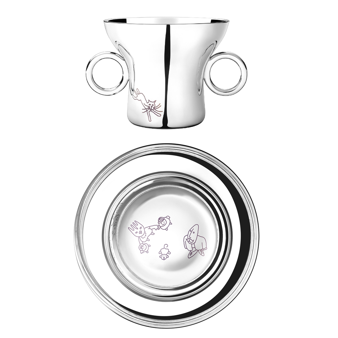 The Twist Family Child's Cup & Plate