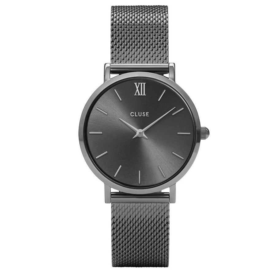 Cluse Minuit Watch Dark Grey Mesh CL30067