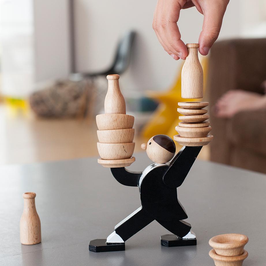 Kikkerland Don't Tip the Waiter Stacking Game GG67