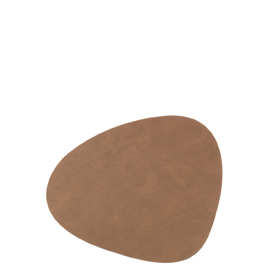 Curve Leather Glass Mat