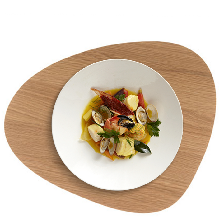 LIND DNA Double Table Mat Curve Oak & Black Bull 989868