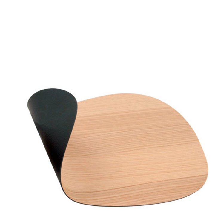 LIND DNA Double Table Mat Curve Oak & Black Bull 989868