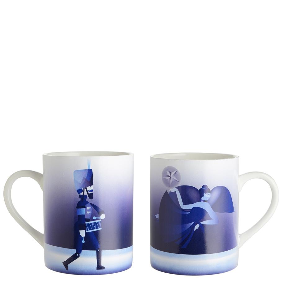 Blue Christmas Mugs