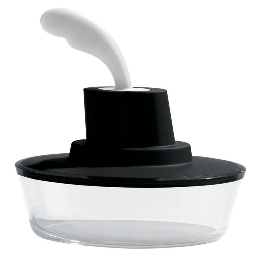 Alessi Ship Shape Butter Dish Black ASG13B
