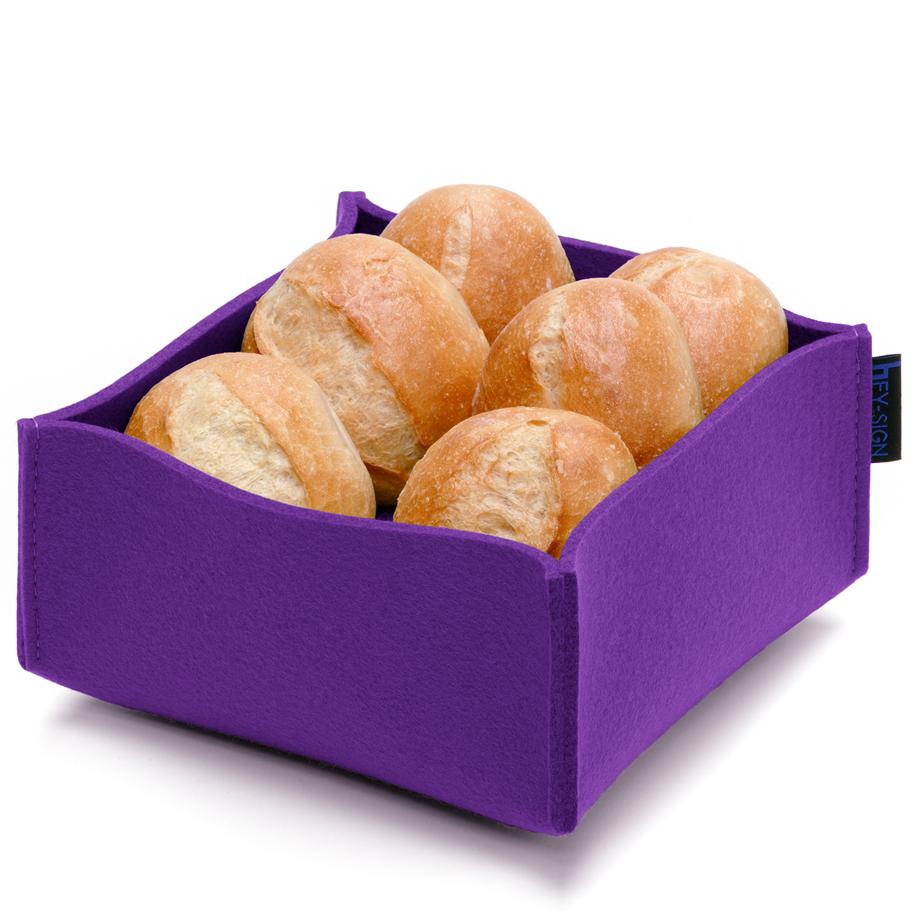 HEY-SIGN Felt Bread Basket Violet