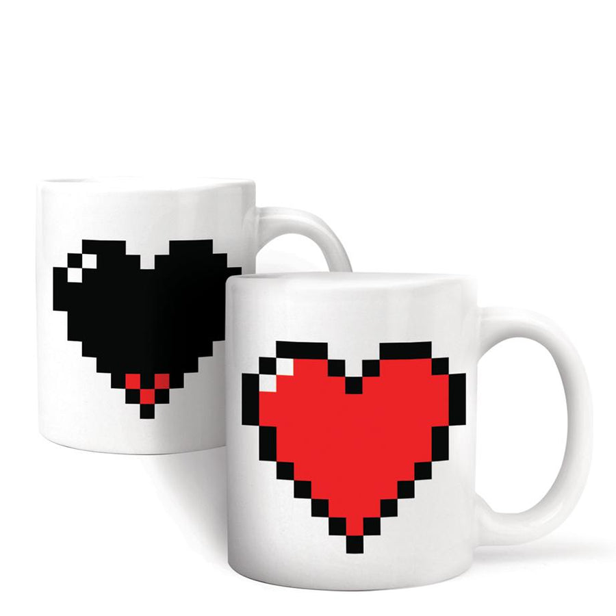 Kikkerland Morph Mugs Pixel Hearts CU44