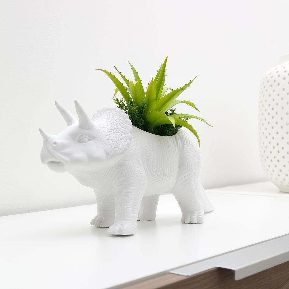 Porcelain Dinosaur Planters