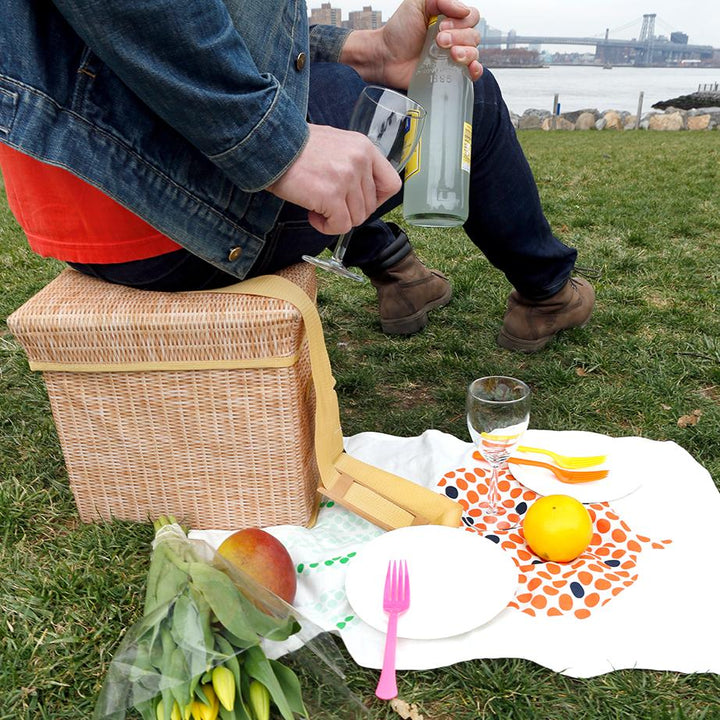 Wicker Picnic Cooler Seat