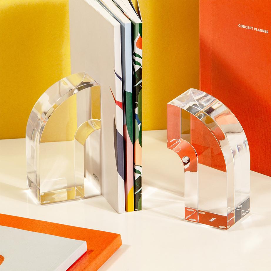 Lucite Bookends
